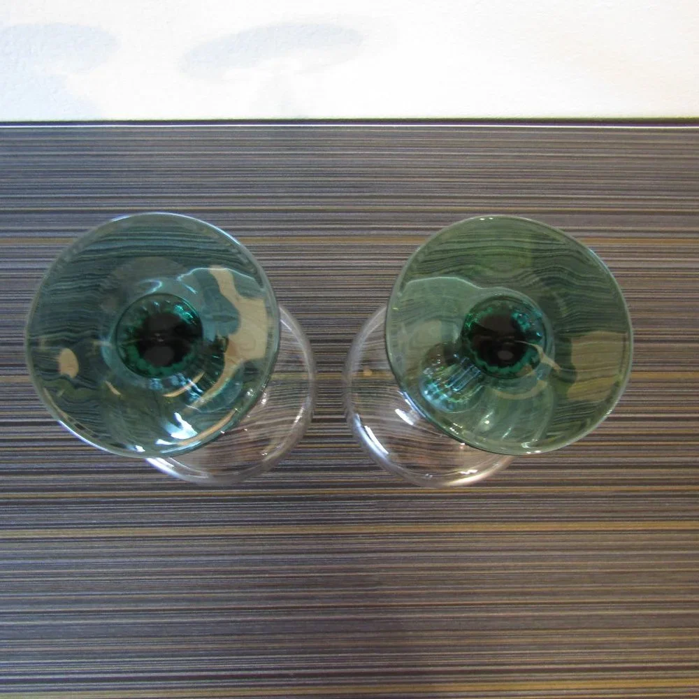 Southwestern Cactus Margarita/Dessert Glass Set of 2